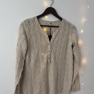Muse Beige Knit Cardigan